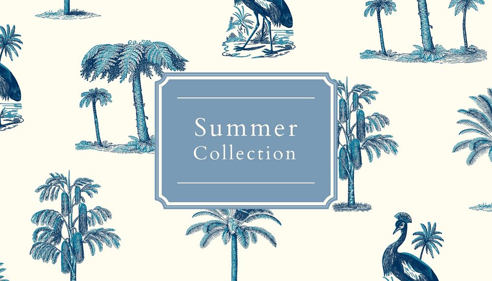 Summer collection business card template, editable text