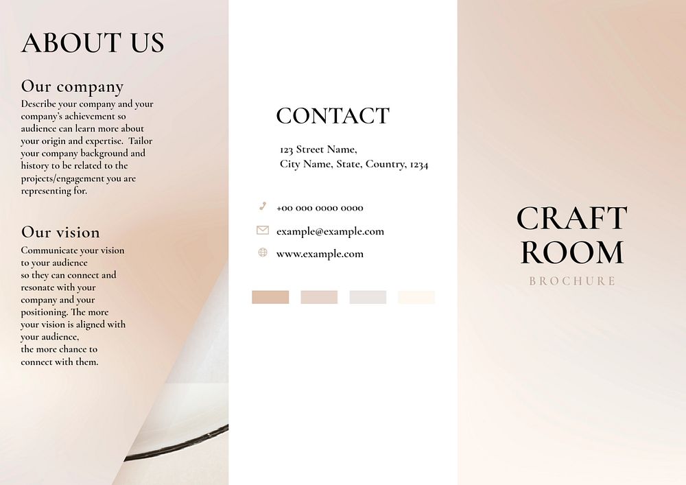 Business corporate brochure template, gradient design, editable text