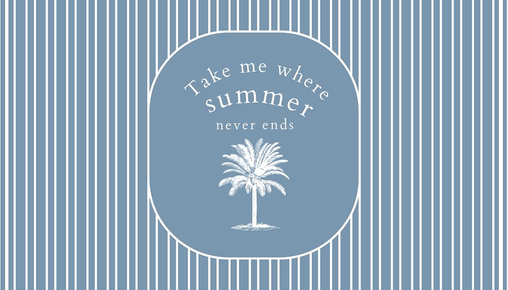 Summer quote business card template, editable text