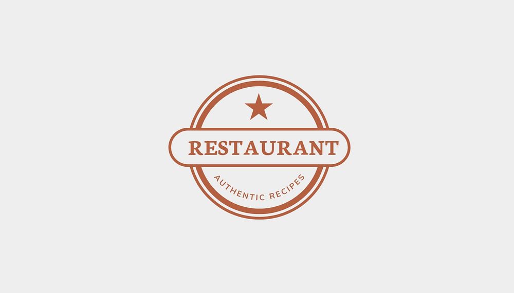 Authentic restaurant business card template, minimal editable design