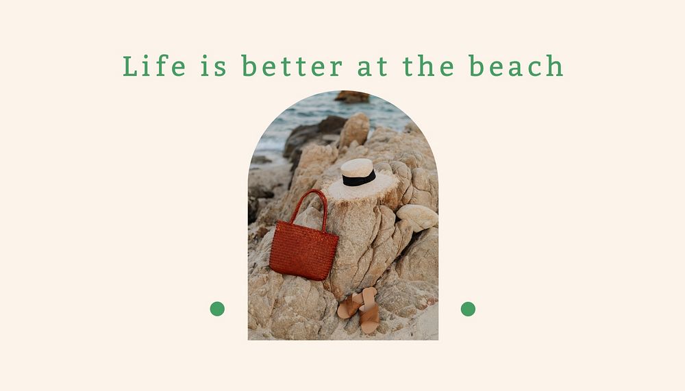 Summer quote business card template, editable text