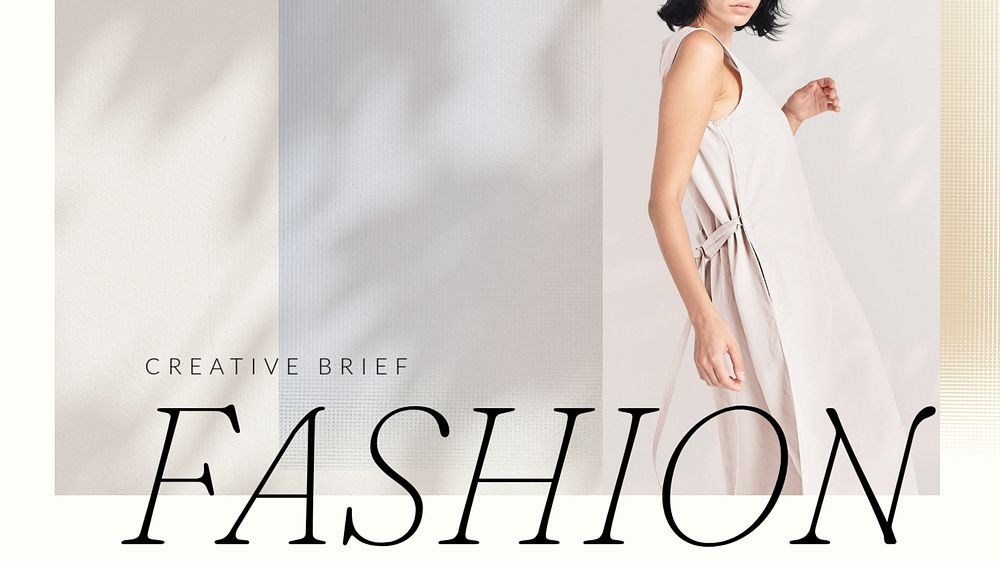 Fashion creative brief presentation template, editable design set