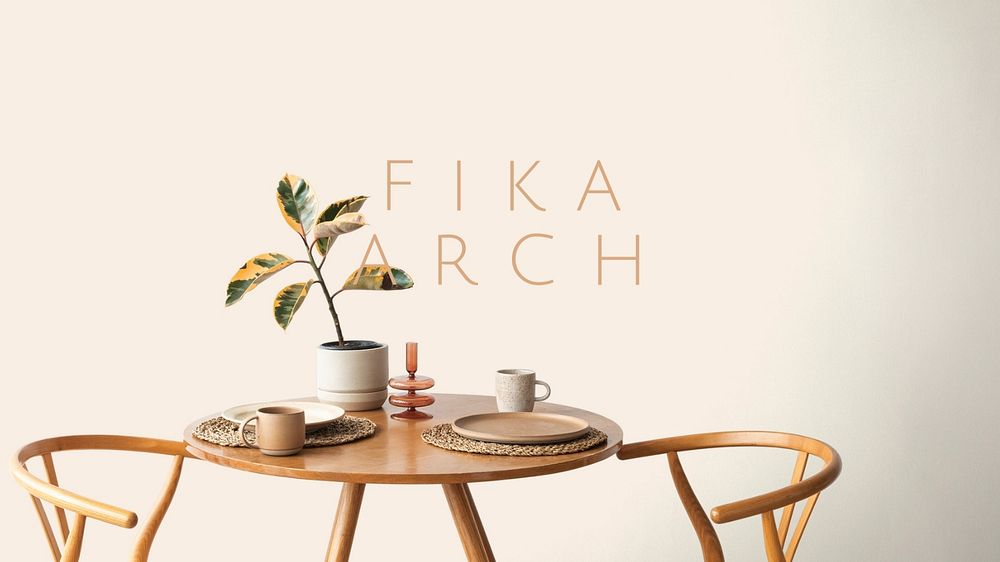 Interior designer service presentation template, minimal design set