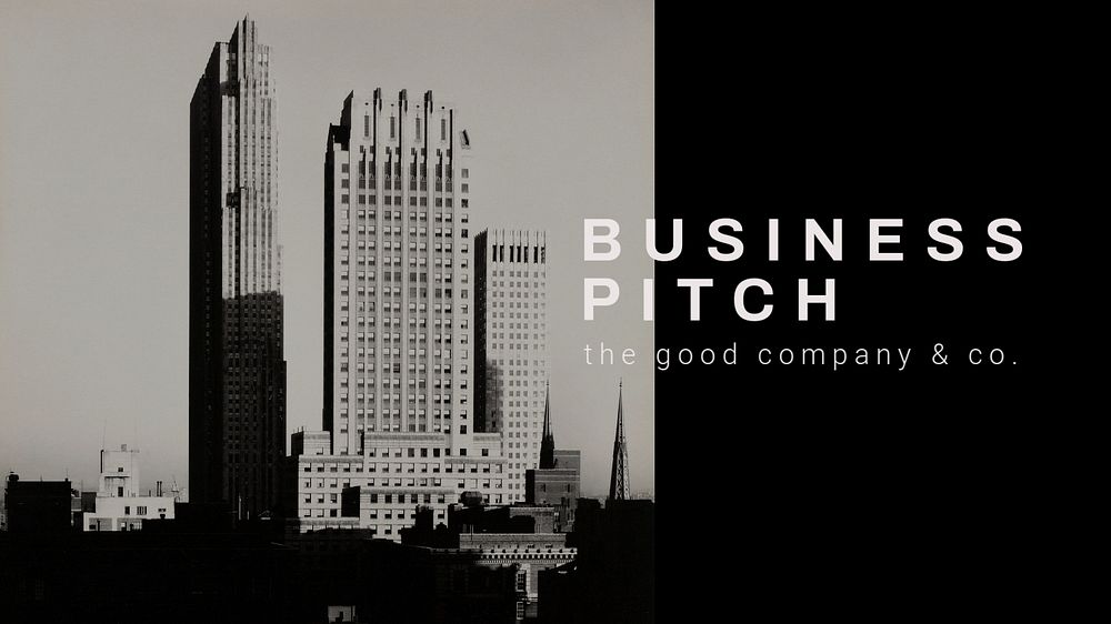 Business pitch presentation template, editable design set