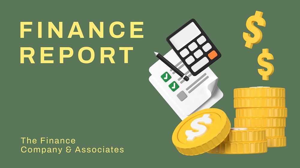 Business finance report presentation template, editable design set