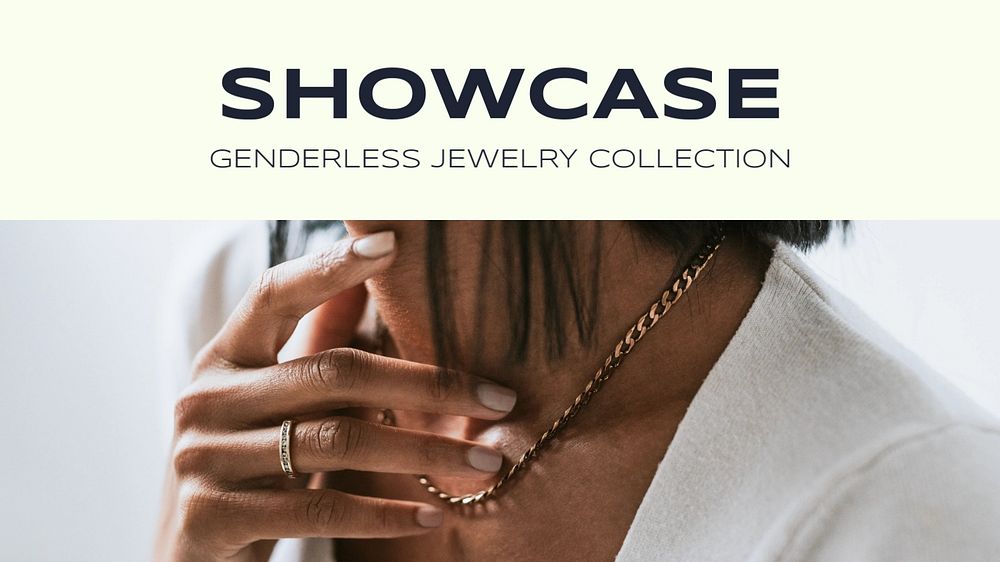 Jewelry shop editable presentation template design