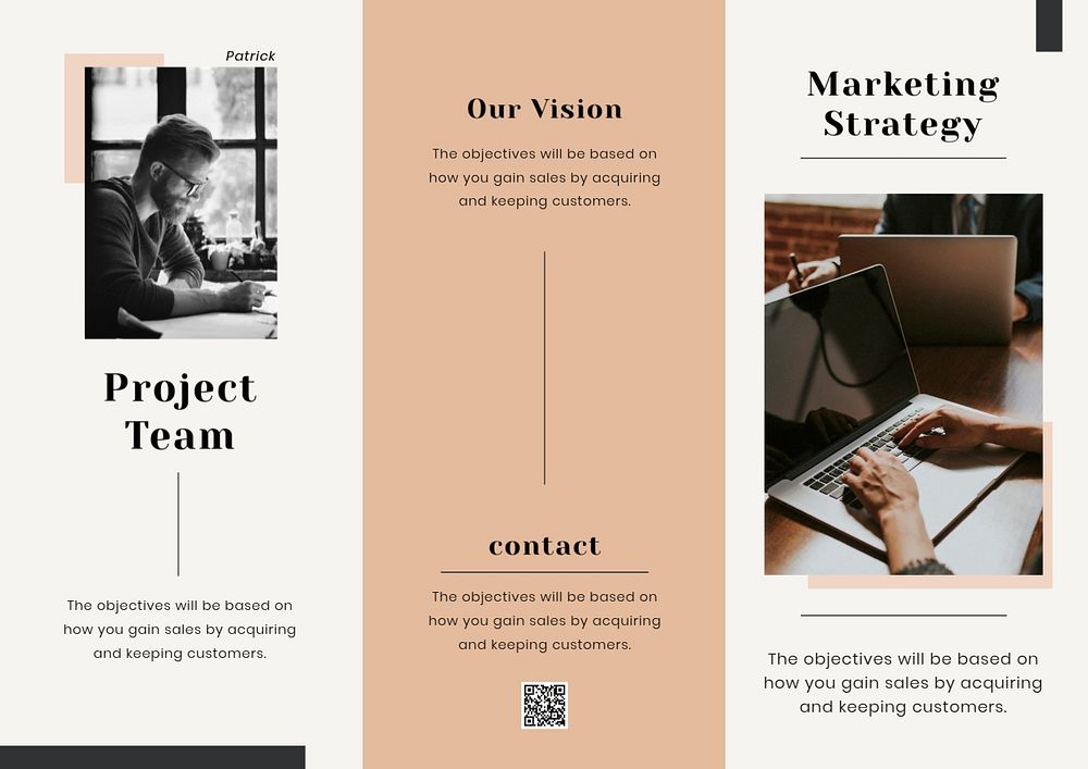 Business brochure editable template, corporate design