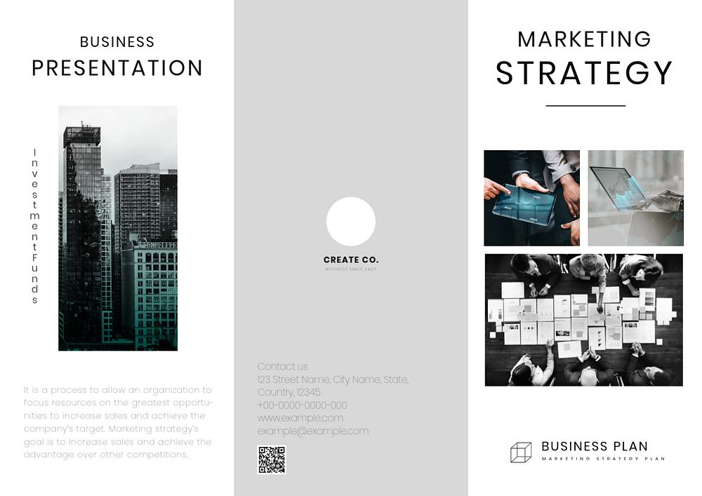 Business brochure template, editable corporate design