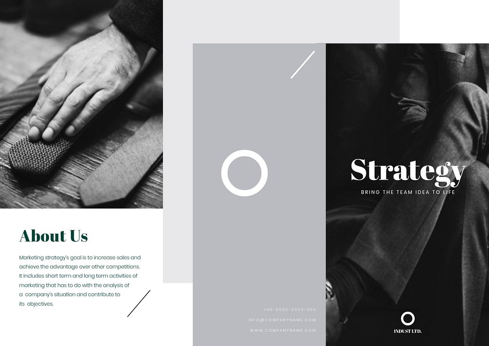 Professional modern business brochure template, editable design