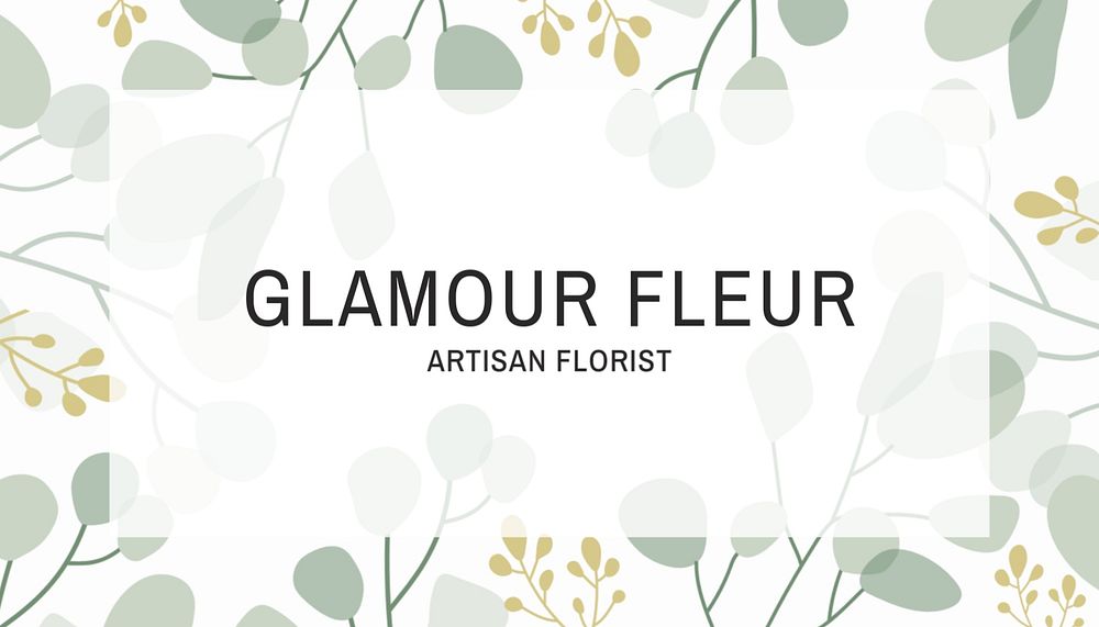 Aesthetic florist business card template, customizable design