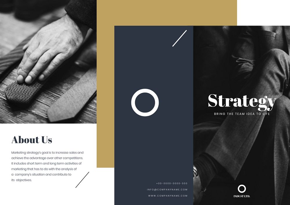 Professional modern business brochure template, editable design