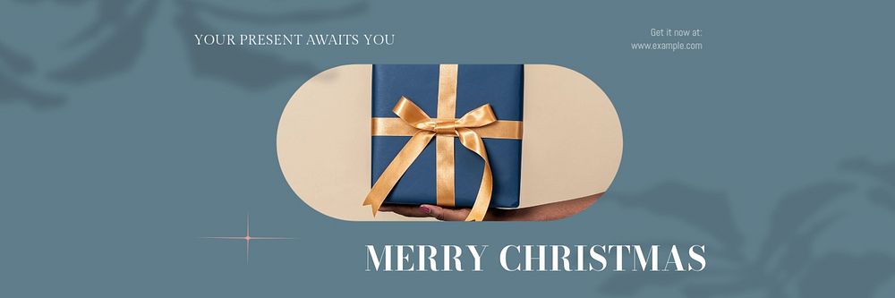 Merry christmas email header template, editable design