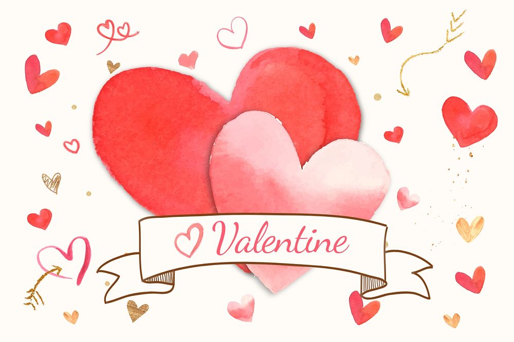 Happy Valentine's card background, editable design