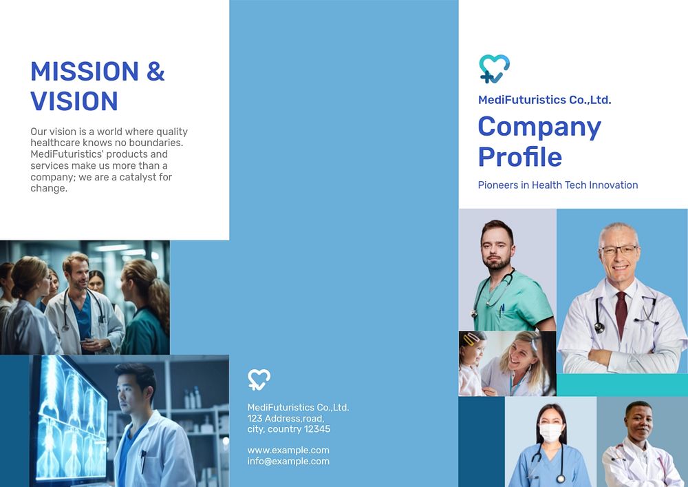 Company overview brochure template, editable design