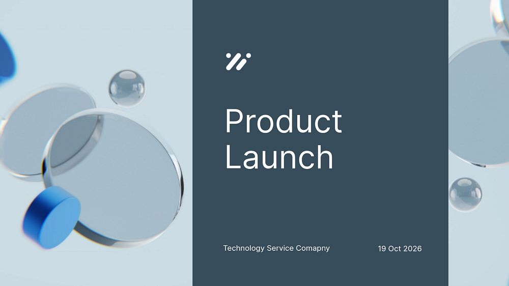 Product launch presentation, professional template, editable design