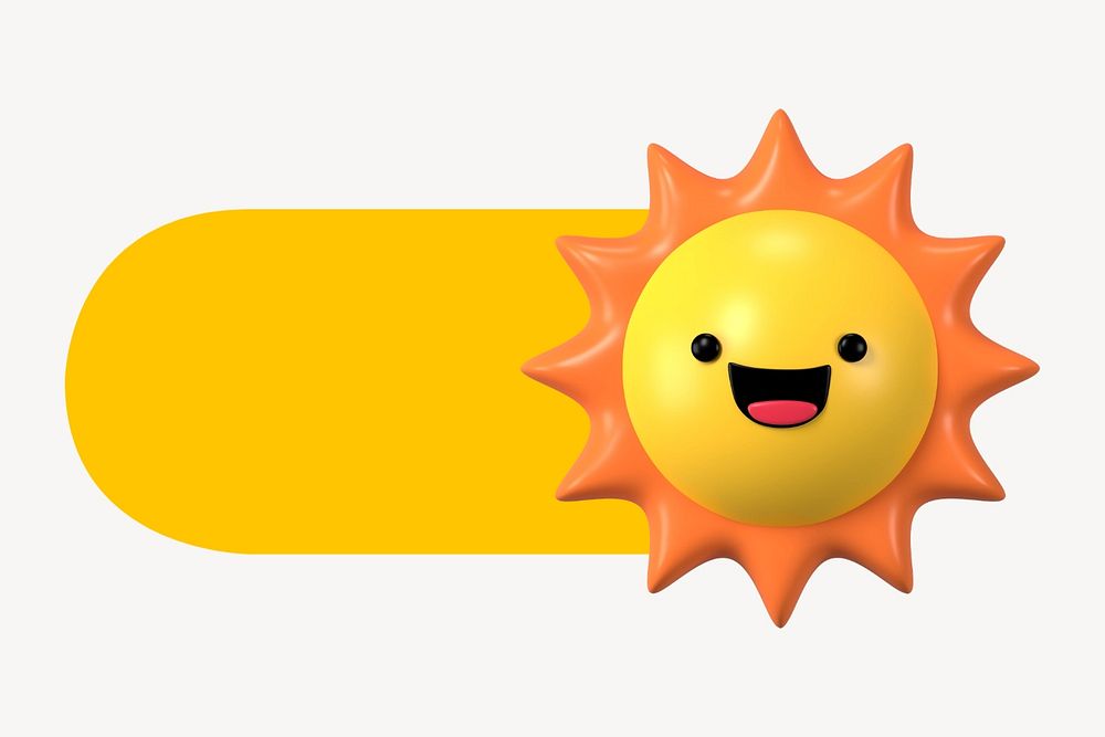 Sun weather slide icon, editable design