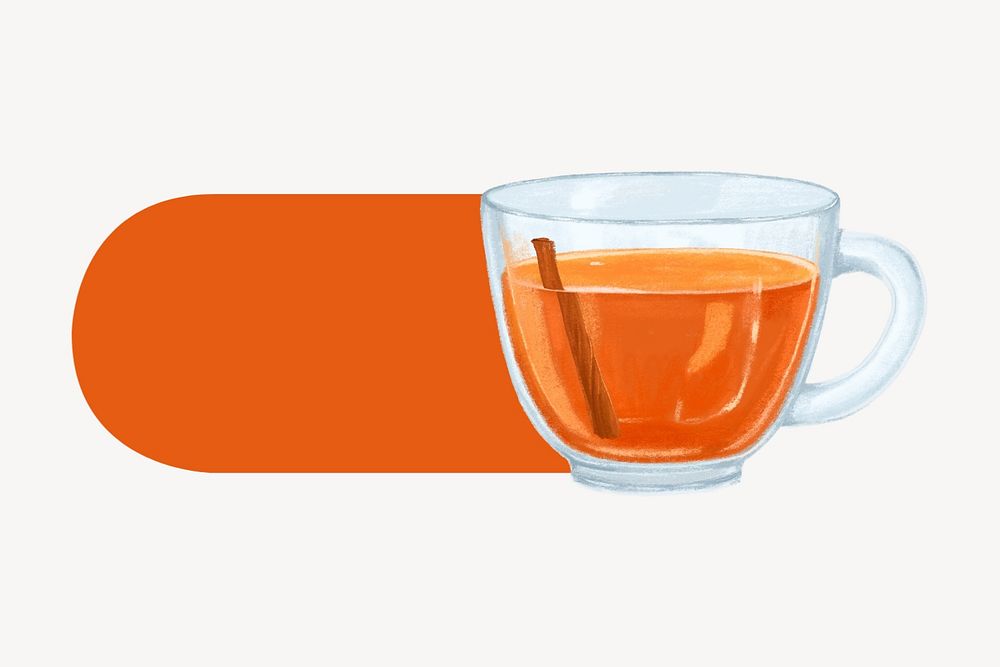 Hot tea slide icon, editable design