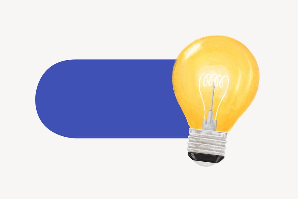 Light bulb slide icon, editable design