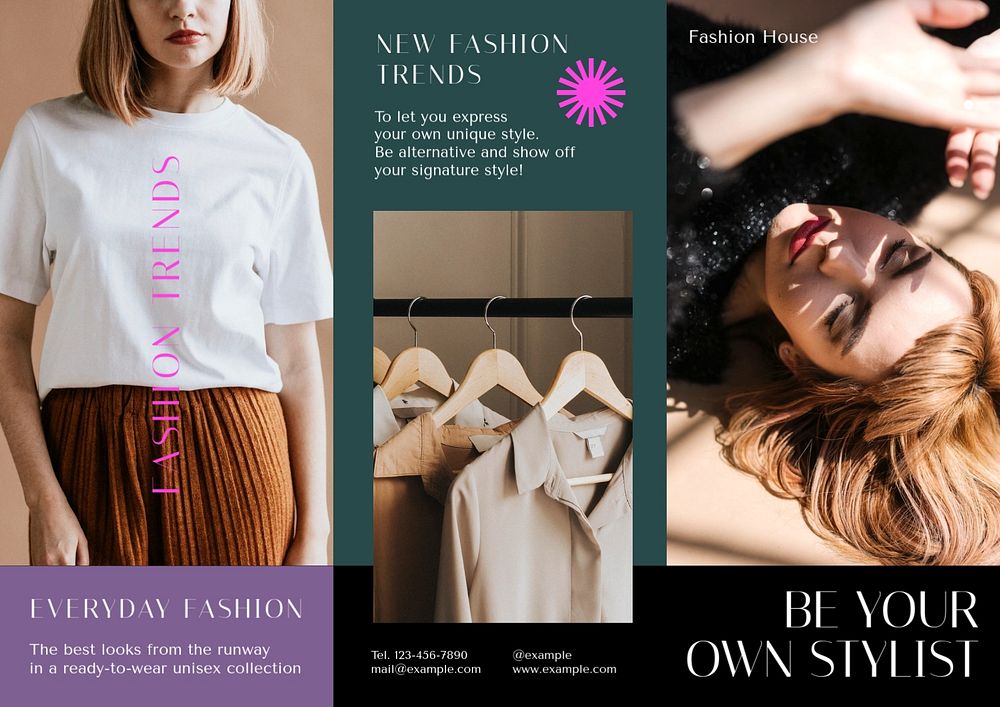 Fashion brochure template, editable design