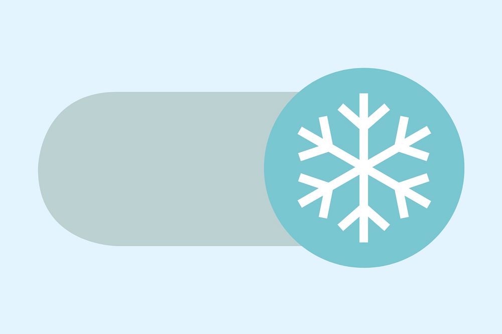 Snowflake slide icon, editable design