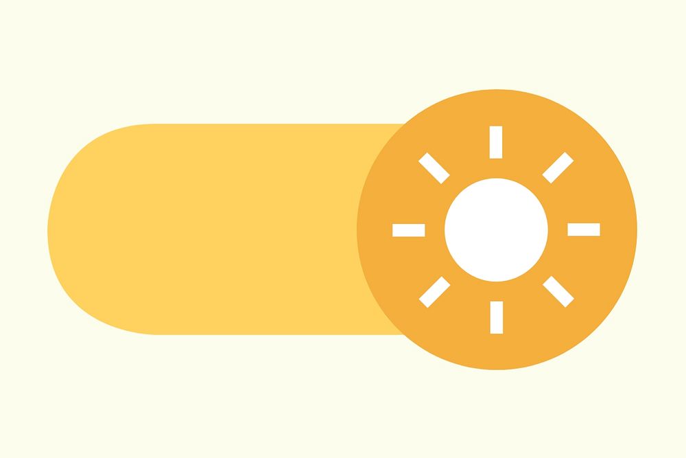 Sun slide icon, editable design