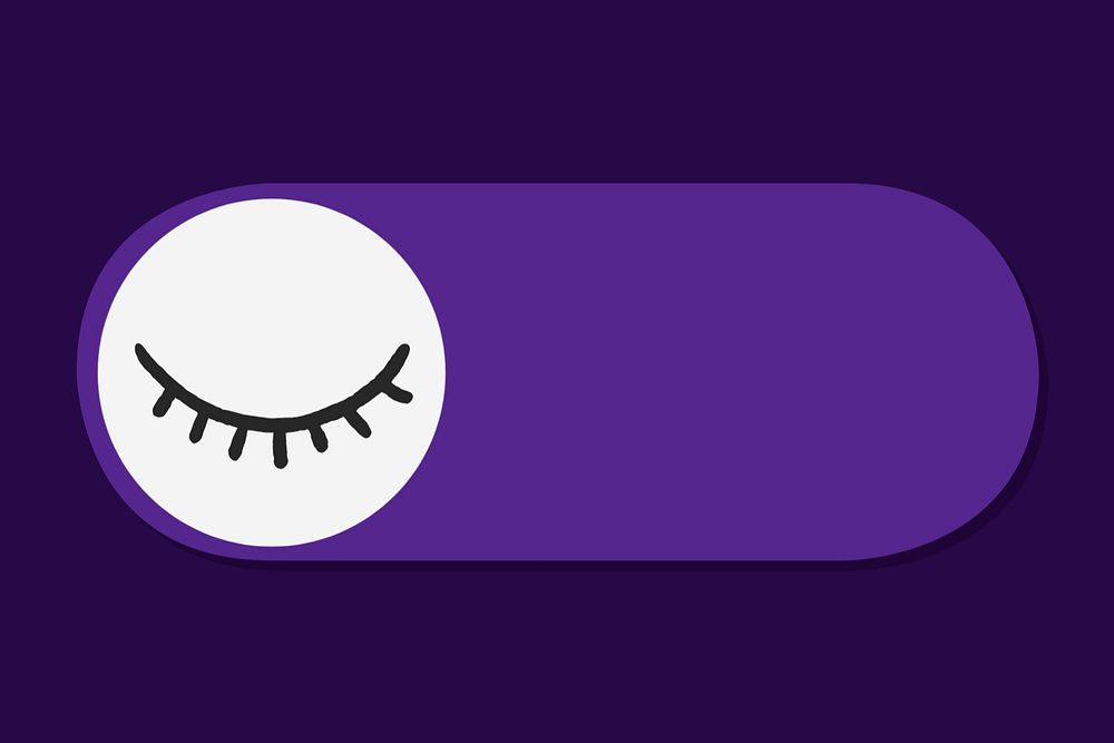 Closed eye slide icon, editable design