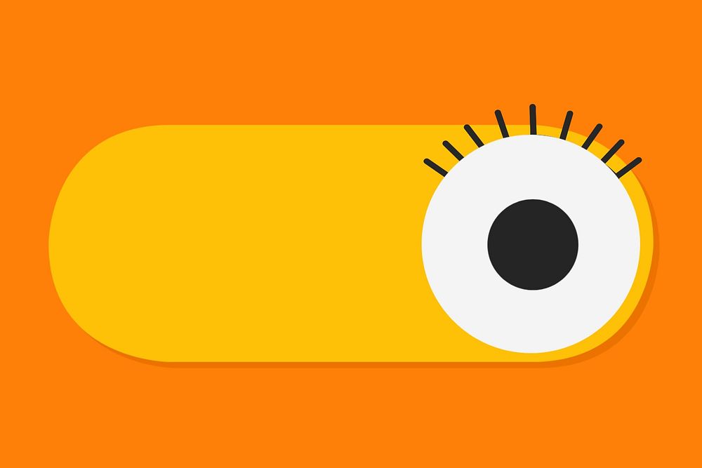 Opened eye slide icon, editable design