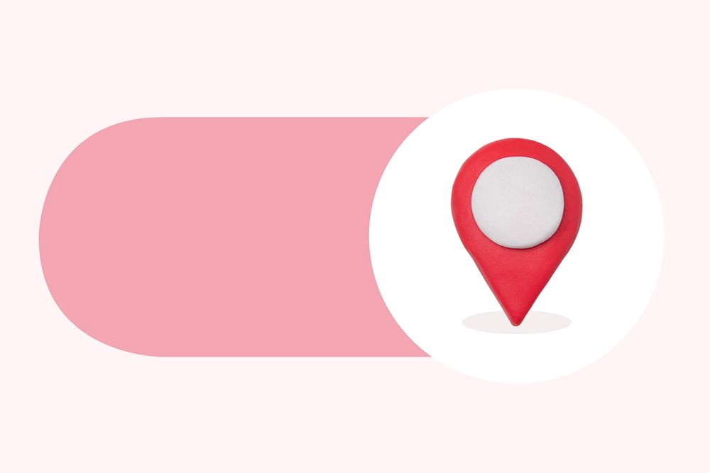 Location pin slide icon, editable design