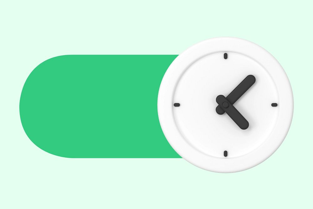 Clock slide icon, editable design