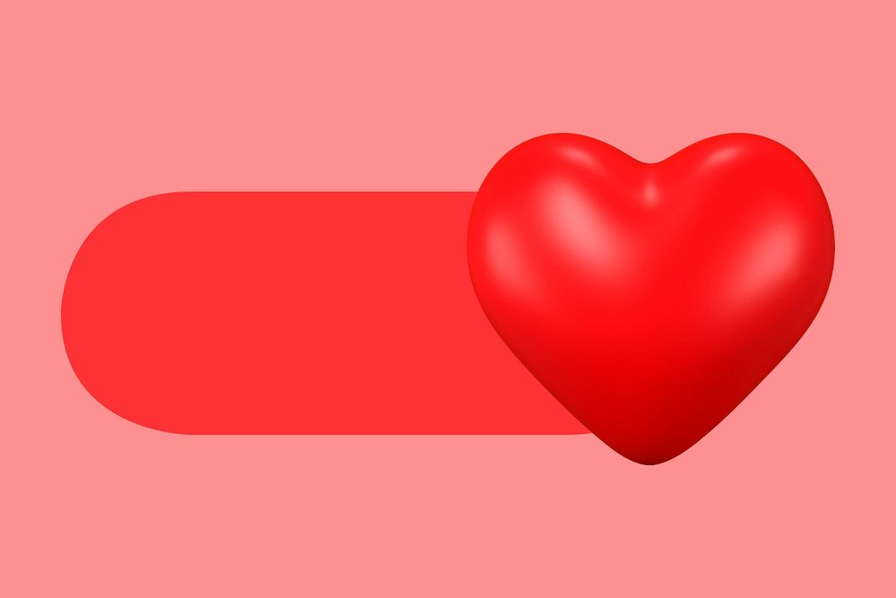 Heart slide icon, editable design