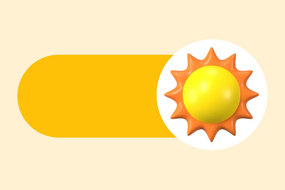 Sun slide icon, editable design