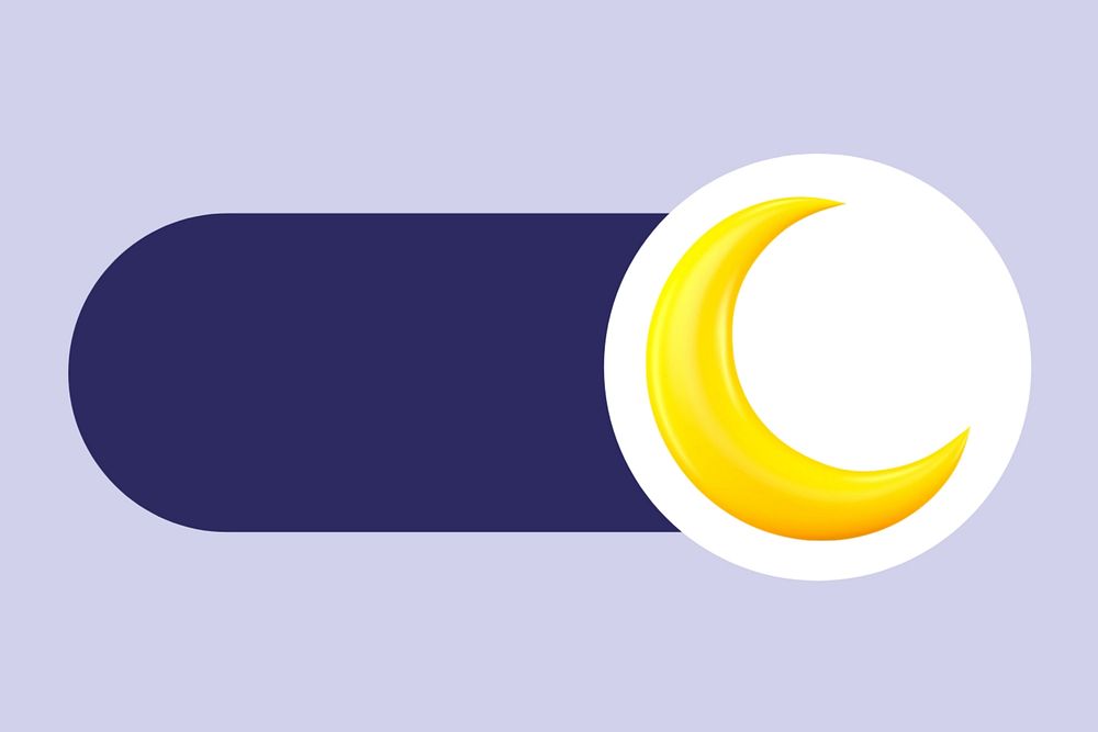 Crescent moon slide icon, editable design