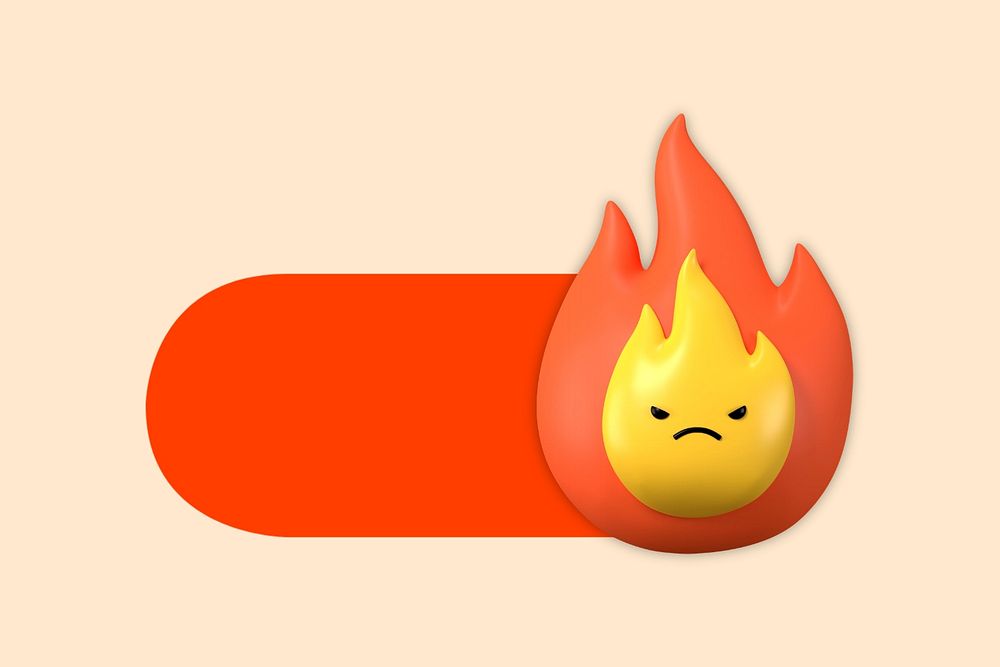 Flame slide icon, editable design