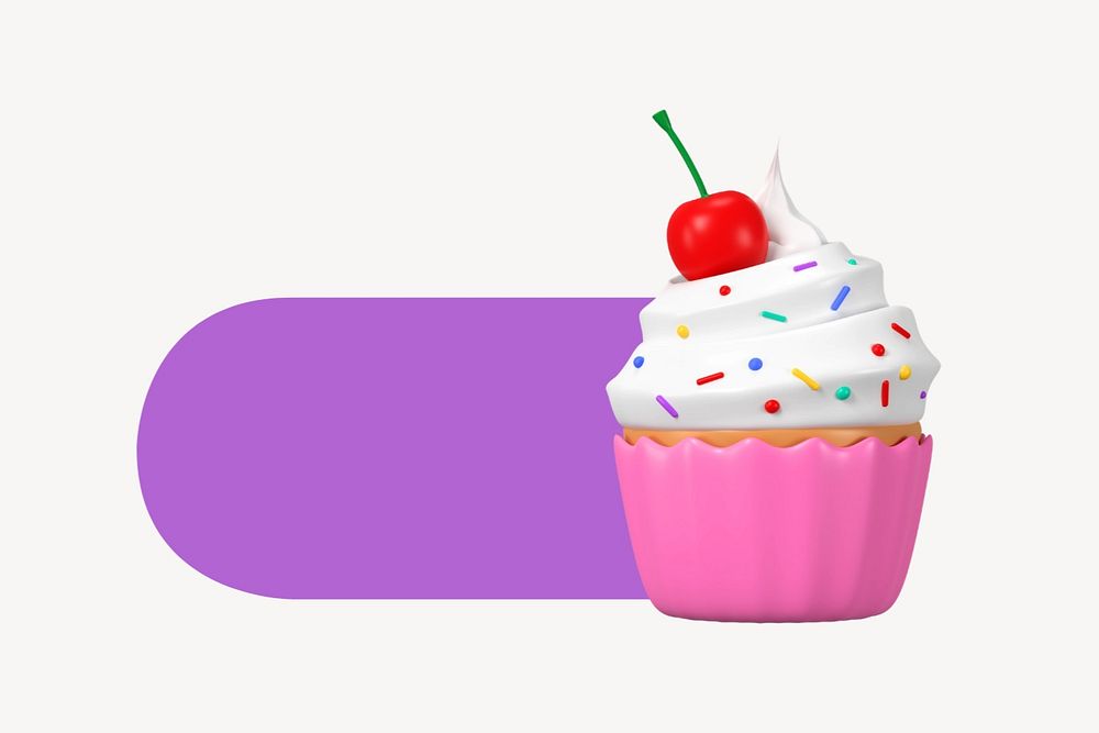 Cupcake slide icon, editable design