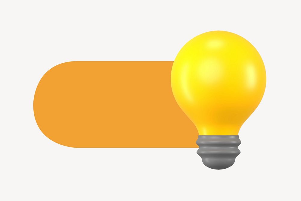 Light bulb slide icon, editable design