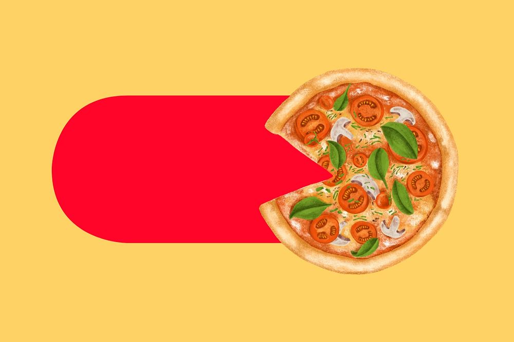 Pizza slide icon, editable design