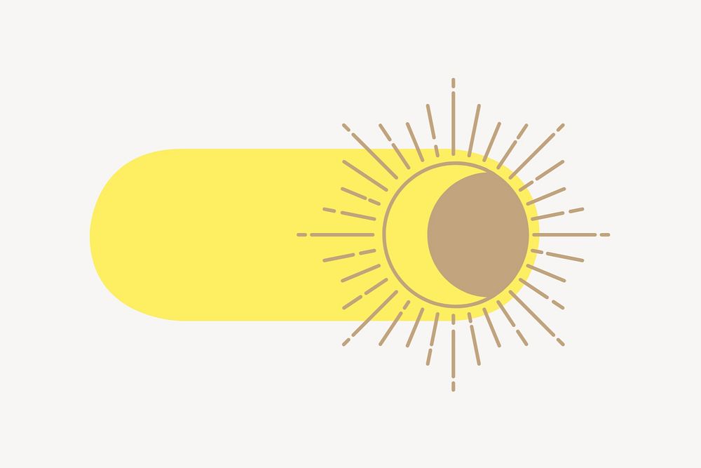 Sun and moon slide icon, editable design