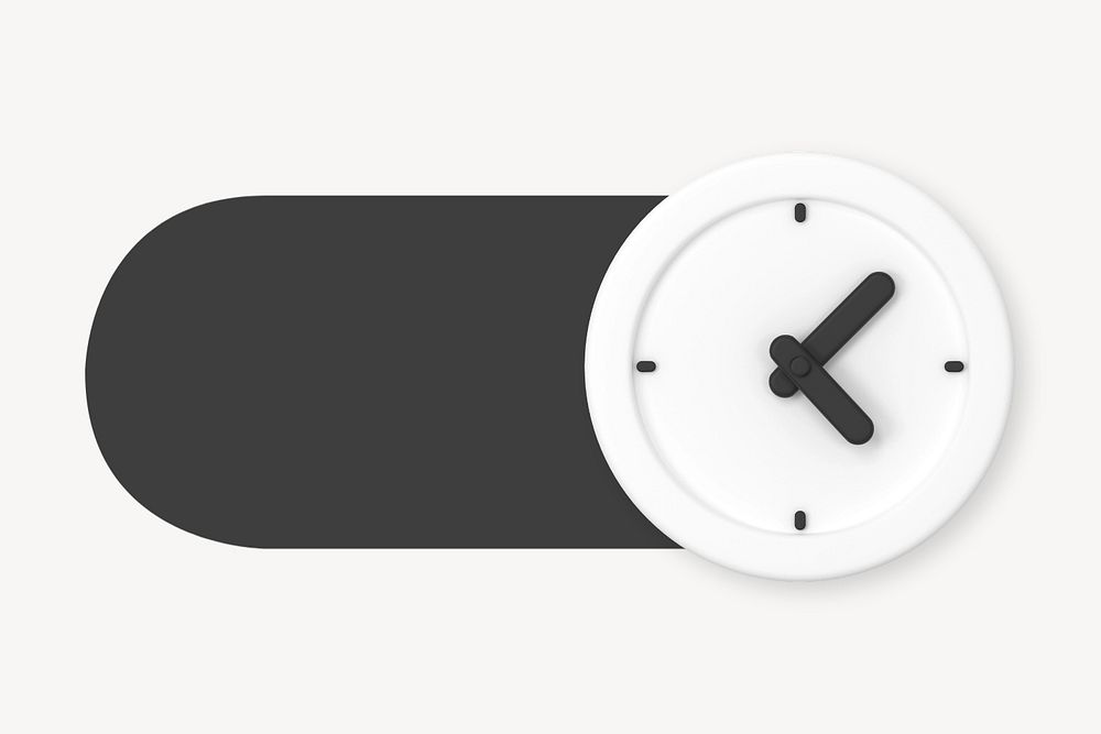 Wall clock slide icon, editable design