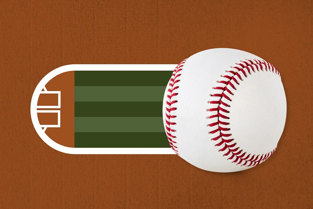 Baseball slide icon, editable design