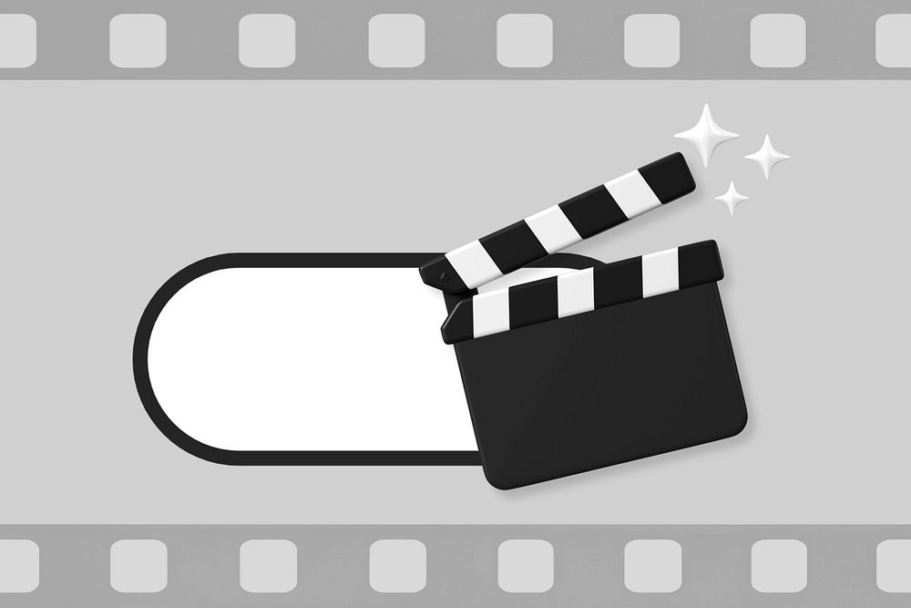 Movie slide icon, editable design