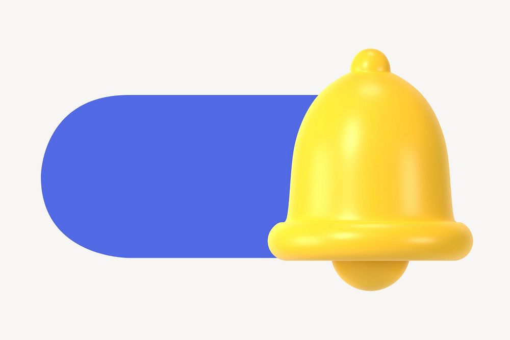 Notification bell slide icon, editable design