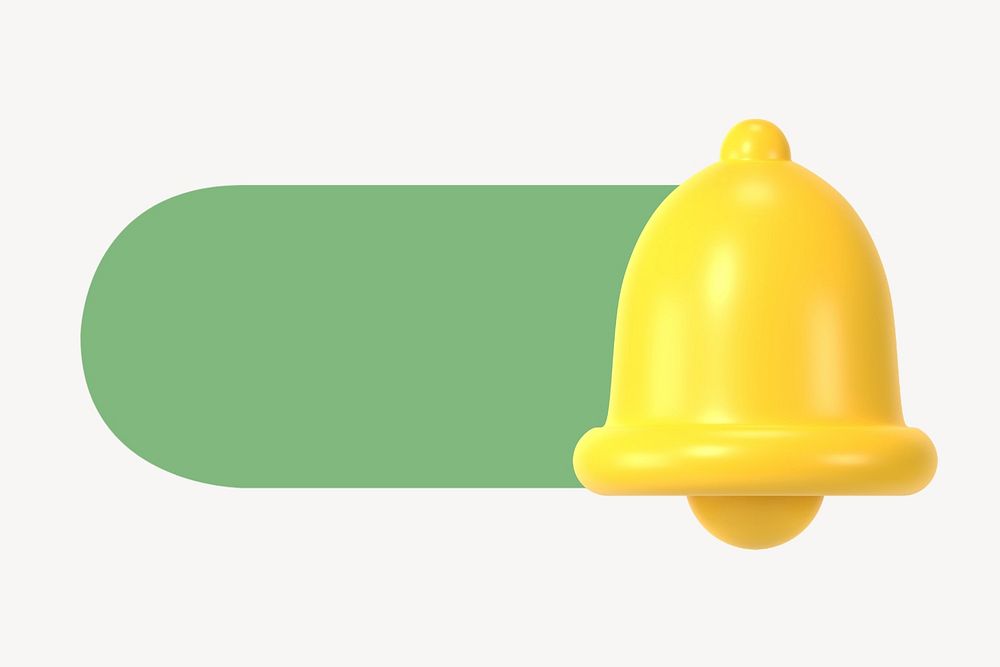 Bell slide icon, editable design