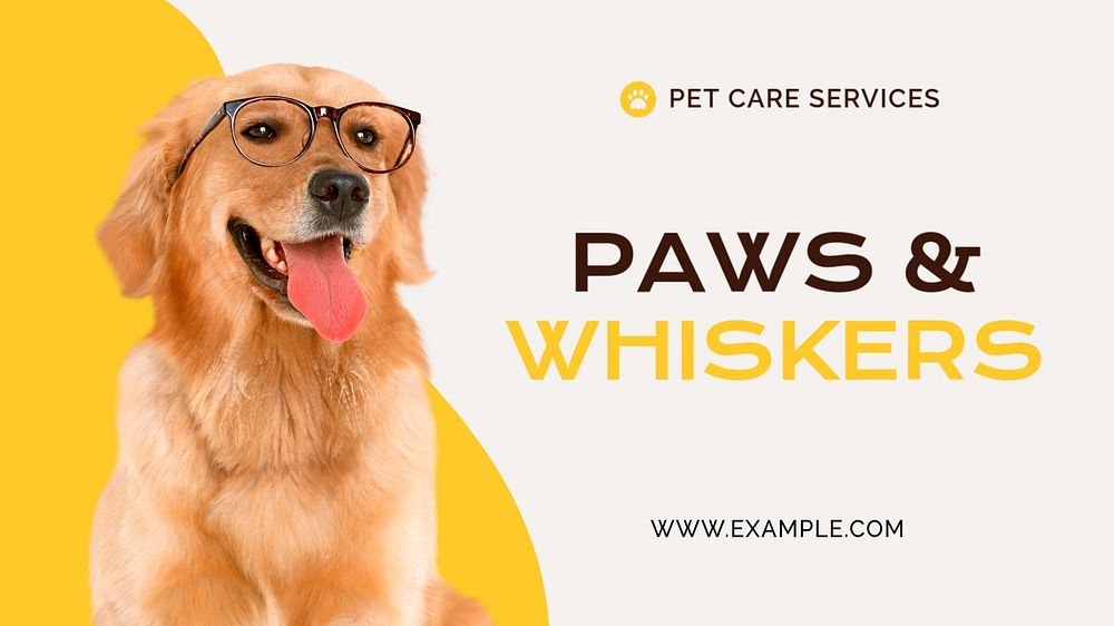 Pet services presentation template, editable design