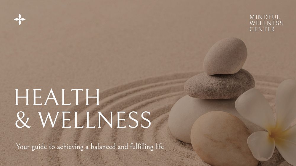 Health & wellness presentation template, editable design