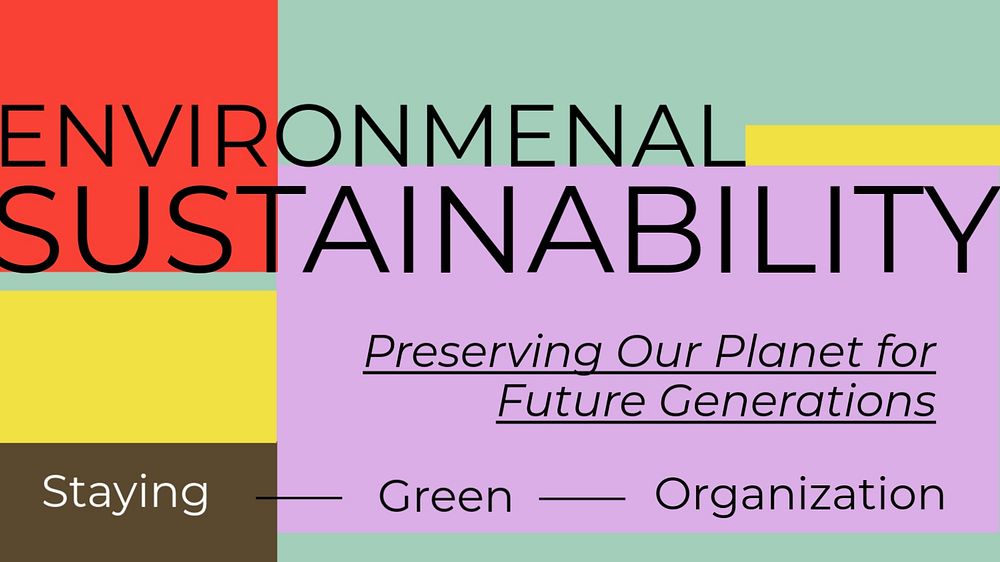 Environmental sustainability presentation template, editable design