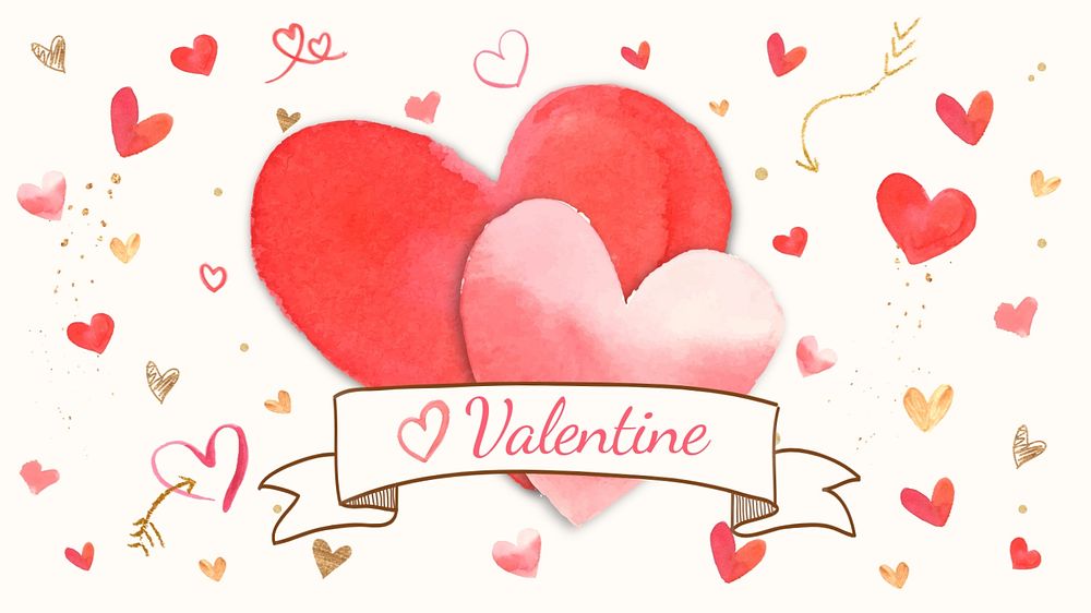 Happy Valentine's card background, editable design