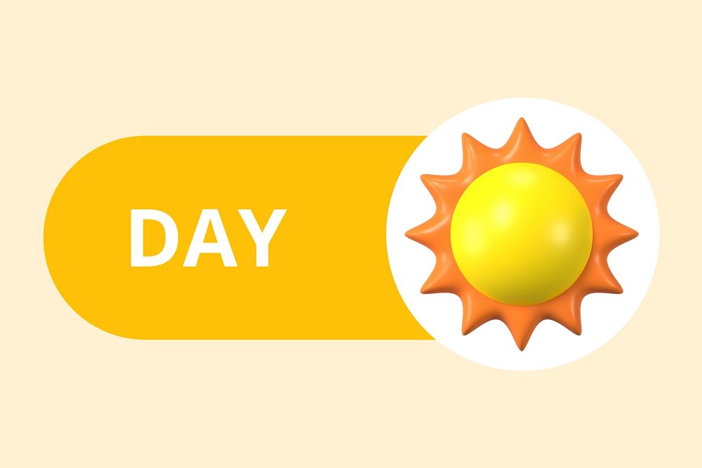 Day sun icon, editable design