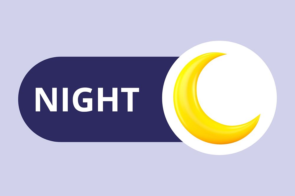 Night moon icon, editable design