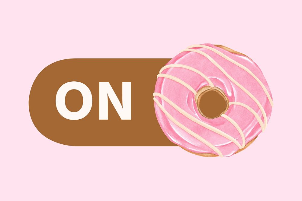 On donut icon, editable design