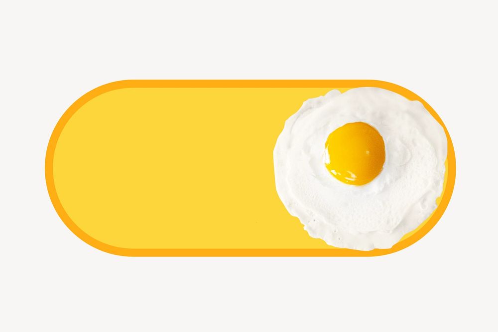 Fried egg slide icon, editable design